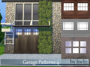 Sims 4 — Garage Patterns 4 by Ineliz — A set of three garage wall siding designs for your sims home!