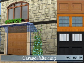 Sims 4 — Garage Patterns 3 by Ineliz — A set of three garage wall siding designs for your sims home!