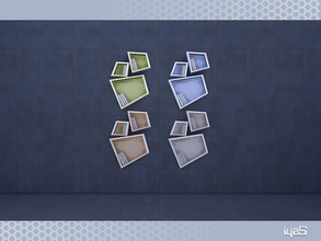 Sims 4 — Eco Futuristic shelves by soloriya — Decorative shelves with books. Part of Eco Futuristic set. 4 color