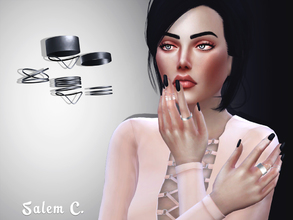 Sims 4 — Jewelry for the fingers 2 by Salem_C — Rings and Nails for female