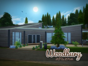 Sims 4 — Woodbury by atlsznm — This is a wooden house where your sims can relax, enjoy the nature. It has 2 bedrooms, 3
