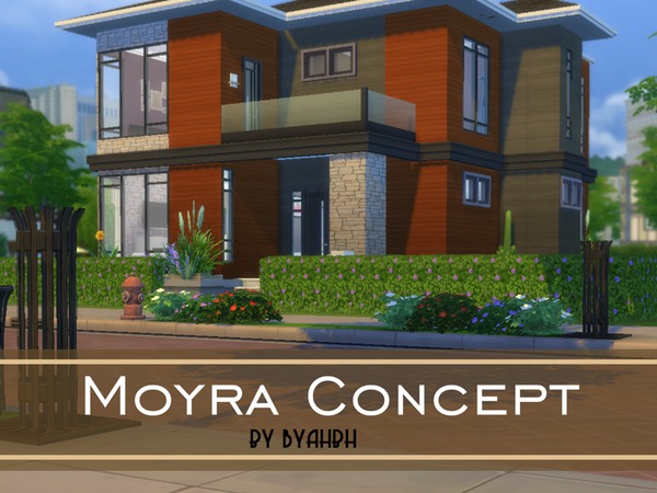 Sims 4 — Moyra Concept by Byahbh2 — Modern house featuring open concept kitchen, dining area,and livingroom. Perfect for