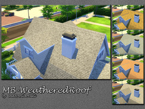Sims 4 — MB-WeatheredRoof by matomibotaki — New roof texture with weathered touch, comes in 5 different colors, created
