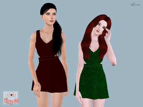 Sims 3 — Lux Dress by Nisuki — A cut out dress for your sims
