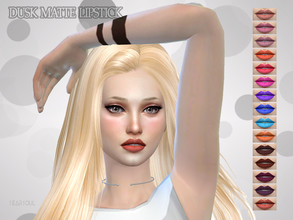 Sims 4 — Dusk Matte Lipstick by hutzu2 — 15 matte lipstick shades for female sims (teen,young adult,adult and elder).