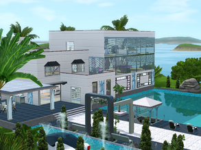 Sims 3 — Vanessa Villa (no CC) by TatyanaName2 — Vanessa Villa is a Modern home built on a 40 x 40 lot. It has 3