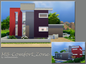 Sims 4 — MB-Comfort_Zone by matomibotaki — MB-Comfort_Zone Modern family cube-style home with lot of space to live