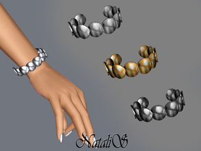 Sims 3 — NataliS TS3 Metal daped disc bracelet by Natalis — Metal daped disc bracelet. FT-FA-YA