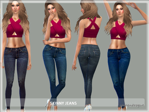 Sims 4 — Skinny Jeans by Serpentrogue — Teen to elder Female Bottom 4 variations