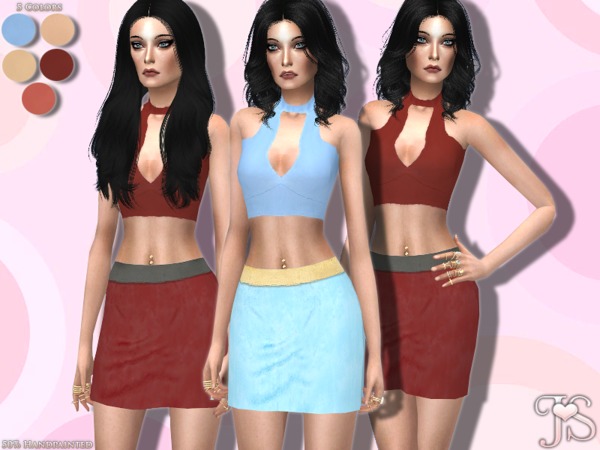 Sims 4 — JavaSims- Last Forever (Crop Top + Skirt) by Mystic Studios — High Quality Crop & Skirt. 50%