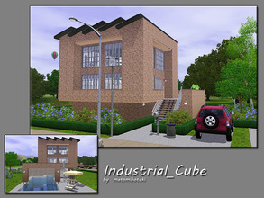 Sims 3 — Industrial_Cube by matomibotaki — Modern loft house for one sims or a couple, with industrial charming style, a