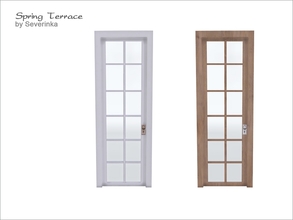 Sims 4 — [Spring Terrace] Door 1x3 by Severinka_ — Door for terrace, 1x3 cells. From the set of 'Spring Terrace', 2