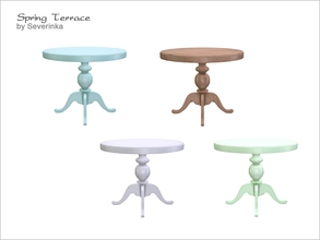 Sims 4 — [Spring Terrace] Dining table by Severinka_ — Dining round table, 1x1 cells From the set of 'Spring Terrace', 4