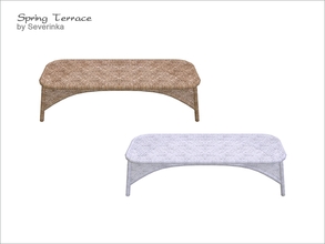 Sims 4 — [Spring Terrace] Wicker sofa FIX by Severinka_ — Wicker sofa 2-seater From the set of 'Spring Terrace', 2 colors