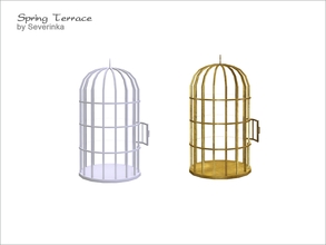 Sims 4 — [Spring Terrace] Cage with open door by Severinka_ — Cage for birds with open door From the set of 'Spring