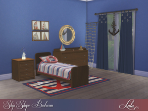 Sims 4 — Ship Shape Boys Room by Lulu265 — A lovely nautical themed room for little boys, most items have 4 colour