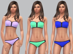 Sims 4 — Bandeau Bikini Mix and Match by Mysterious_Sim — Bandeau Bikini Set is available in 7 colours for teens to young
