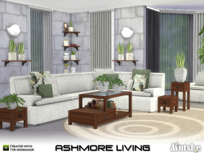 Sims 4 — Ashmore Living by Mutske — Create your own comfort sofa with this modular modern set. You can easely mix and
