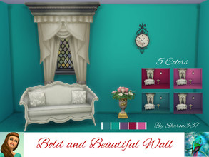 Sims 4 — Bold and Beautiful Wall by sharon337 — Wall in 5 different colors, created for Sims 4, by Sharon337. Thumbnail