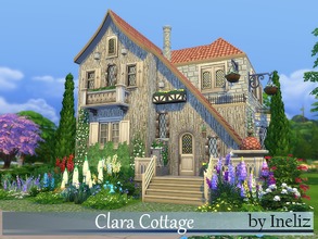 Sims 4 — Clara Cottage by Ineliz — A beautiful building for a family of sims. This two story building offers a variety or