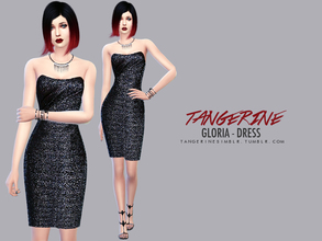 Sims 4 — Gloria - Dress by tangerinesimblr — Gloria - Dress | 1 color **PLEASE, don't re-upload or claim as your own and