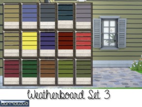 Sims 4 — Weatherboard Set 3 by abormotova2 — Set 3 of Weatherboards which includes 15 weathered colours.