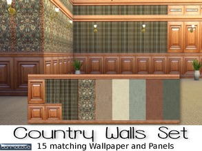 Sims 4 — Country Walls Set by abormotova2 — Country Walls Set, with 15 earthy autumn coloured country walls. 