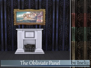 Sims 4 — The Obliviate Panel by Ineliz — A set of wooden panels with noble carvings. Comes in 5 colors.