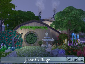 Sims 4 — Jesse Cottage by Ineliz — A small and simple cottage with a fairy atmosphere and beautiful garden. There is only