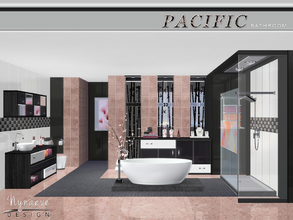 Sims 4 — Pacific Heights Bathroom by NynaeveDesign — The Pacific Heights bathroom gives your sim space for everything she