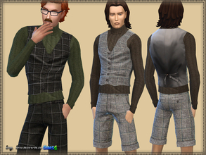 Sims 4 — Set Dr. Watson  by bukovka — A set of clothing for males. Includes: vest and shorts. New mesh. Installed