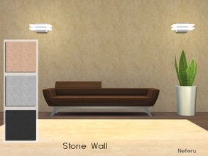 Sims 4 — Stone Wall by Neferu2 — Stone wall_4 color options