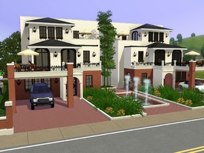 Sims 3 — Spanish Villas by gabi892 — Spanish Villas This apartment has 3 floors, made for family with 2 kids. On the