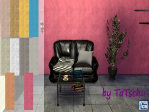 Sims 4 — Colorful concrete Wall-Set by Tanja76 — - Colorfull Concrete Wall-Set - 10 Swatches/colors - Base Game