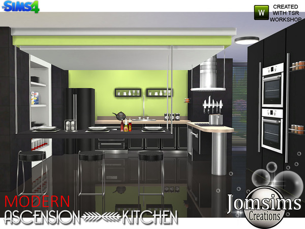 Sims 4 — Modern Ascension Kitchen by jomsims — After several weeks of work, I'm finally happy to offer you my first