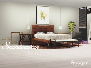 Sims 3 — Scandinavian Bedroom by pyszny16 — Scandinavian Bedroom is simple and modern set. You can fit objects to every