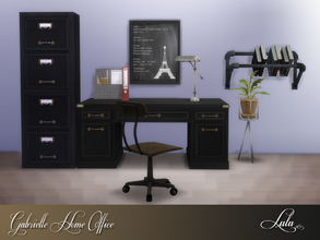 Sims 4 — Gabrielle Office  by Lulu265 — A mix of styles and textures makes this the perfect home office for a small empty