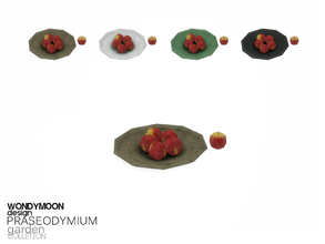 Sims 4 — Praseodymium Apple Plate by wondymoon — - Praseodymium Garden - Apple Plate - Wondymoon|TSR - Creations'2016