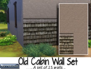 Sims 4 — Old Cabin Wall Set by abormotova2 — A set of 15 run down old walls of some old batch, cabin, hut or dacha