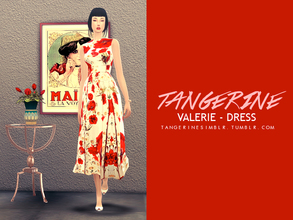 Sims 4 — Valerie - Dress by tangerinesimblr — 1 Color / Custom Thumbnail 