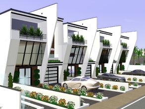 Sims 3 — Modern Row House II by gabi892 — Modern Row House II This row house consists of 4 houses, so can be much fun to