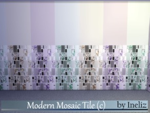 Sims 4 — Modern Mosaic Tile (c) by Ineliz — A set of mosaic wall tiles.