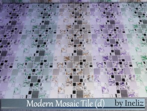 Sims 4 — Modern Mosaic Tile (d) by Ineliz — A srt of floor mosaic tiles.
