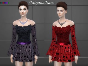 Sims 4 — TatyanaName - Dress 04 (Spooky needed) by TatyanaName2 — The clothing category: everyday, formal, party, career