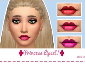 Sims 4 — Princess Lipset! by pastelsimsyoutube — Hello! Today I made a simple lipset, made for a princess! I really hope