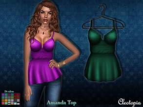 Sims 4 — Set56- Amanda Top by Cleotopia — This cute little top is all your sims need to look effortlessly stylish this