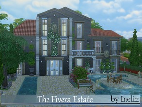 Sims 4 — The Fivera Estate by Ineliz — A big and noble estate for a large sims family. The three story building consists