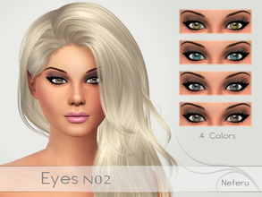 Sims 4 — Eyes N02 by Neferu2 — Eyes in 4 colors. Available for all genders and ages. You can find it in Makeup/Face paint