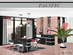 Sims 3 — Pacific Heights Dining Room by NynaeveDesign — Continuing the line-by-line theme, Pacific Heights Dining Room