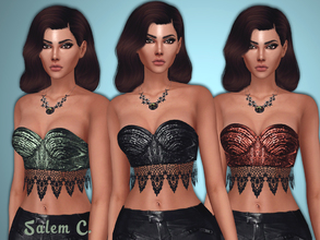 Sims 4 — Metallic Bra  by Salem_C — standalone 10 colors new mesh by me